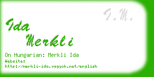 ida merkli business card